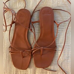 Abercrombie & Fitch Lace Up Brown Sandals